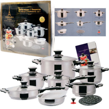 Amazon Vendor 17PC Stainless Steel Cookware Set Dishwasher Safe